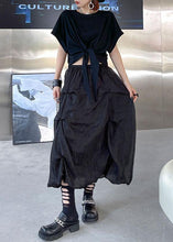 Load image into Gallery viewer, Italian Black Chiffon Summer Casual Skirts Tiered