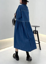 Load image into Gallery viewer, Italian Blue Button Pockets Denim Dresses Summer