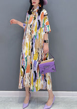 Load image into Gallery viewer, Italian Colorblock Peter Pan Collar Patchwork Cotton Shirts Dress Summer