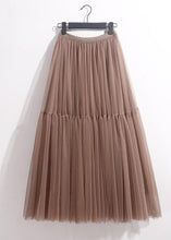 Load image into Gallery viewer, Italian Grey Elastic Waist Patchwork Exra Large Hem Tulle Skirt Spring