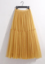 Load image into Gallery viewer, Italian Grey Elastic Waist Patchwork Exra Large Hem Tulle Skirt Spring
