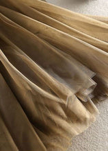 Load image into Gallery viewer, Khaki Tulle Skirt High Waist Asymmetrical Design Spring