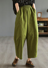 Load image into Gallery viewer, Loose Army Green Oversized Patchwork Cotton Harem Pants Summer