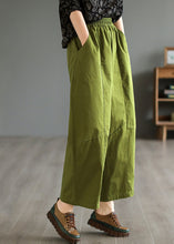 Load image into Gallery viewer, Loose Army Green Oversized Patchwork Cotton Harem Pants Summer