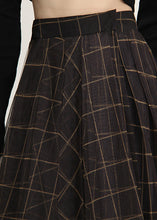 Load image into Gallery viewer, Loose Asymmetrical Plaid Tulle a line skirts Spring