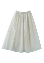 Load image into Gallery viewer, Loose Beige Solid Color Patchwork Tulle A Line Skirts Summer