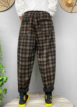 Load image into Gallery viewer, Loose Black Pockets Plaid denim Pants Spring