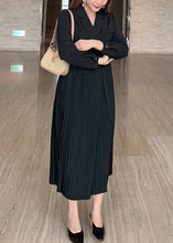 Load image into Gallery viewer, Loose Black Wrinkled Lace Up Patchwork Spandex Two Piece Set  Fall