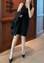 Load image into Gallery viewer, Loose Black Wrinkled Lace Up Patchwork Spandex Two Piece Set  Fall