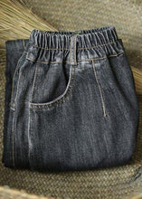 Load image into Gallery viewer, Loose retro washed white casual stitching denim cropped pants