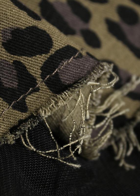 Mid-length skirt summer camouflage leopard large size female irregular skirt