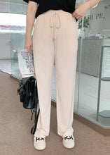 Load image into Gallery viewer, Modern Beige Elastic Waist Draping Spandex Wide Leg Pants Fall