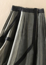 Load image into Gallery viewer, Modern Black Green retro Asymmetrical Patchwork Skirts Spring