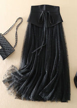 Load image into Gallery viewer, Modern Black High Waist Patchwork Exra Large Hem Tulle Skirts Spring