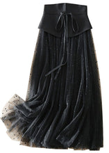 Load image into Gallery viewer, Modern Black High Waist Patchwork Exra Large Hem Tulle Skirts Spring