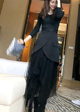 Load image into Gallery viewer, Modern Black Patchwork tulle Summer High Waist Skirt