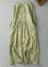 Load image into Gallery viewer, Modern Black V Neck Print Wrinkled Linen A Line Dress Summer