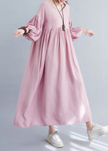 Load image into Gallery viewer, Modern Coffee Oversized Exra Large Hem Cotton Pleated Dresses Lantern Sleeve