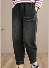 Load image into Gallery viewer, Modern Denim Black Jeans Stylish Spring Elastic Waist Photography Wild Trousers