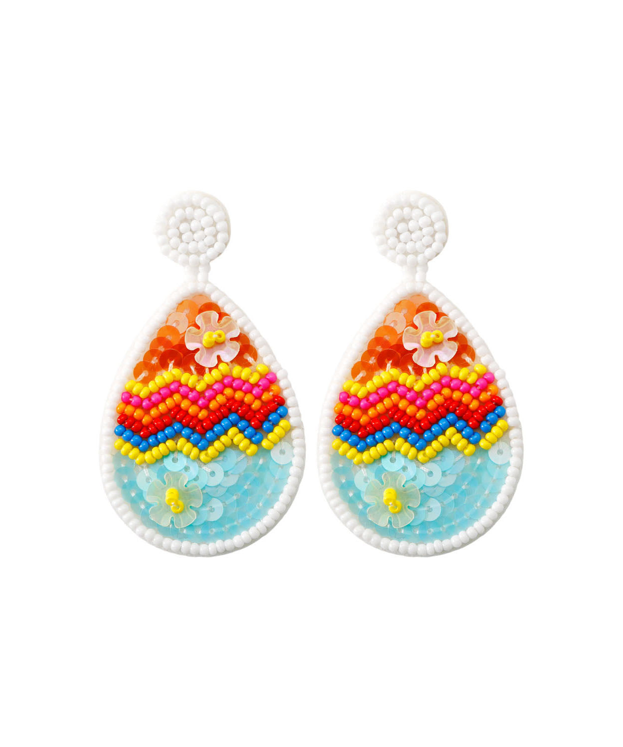 Modern Rice Ball Sequins Drop Earrings