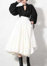 Load image into Gallery viewer, Modern White Patchwork Lace Summer A Line Skirts