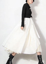 Load image into Gallery viewer, Modern White Patchwork Lace Summer A Line Skirts