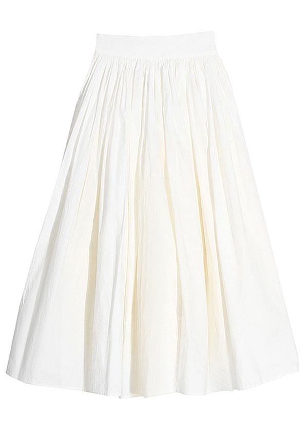 Modern White Patchwork Lace Summer A Line Skirts