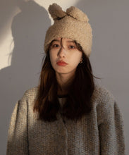 Load image into Gallery viewer, Modern White Rabbit Ears Warm Knit Bonnie Hat