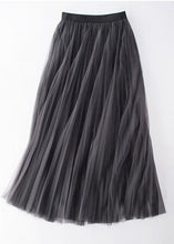Load image into Gallery viewer, Natural Apricot Wrinkled Elastic Waist Tulle Skirt Summer