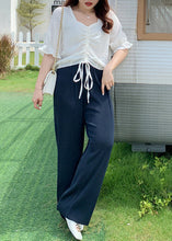 Load image into Gallery viewer, Natural Black Oversized Draping Spandex Wide Leg Pants Fall