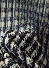Load image into Gallery viewer, Natural Black Plaid Knit pleated skirt Spring
