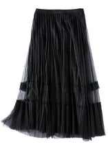 Load image into Gallery viewer, Natural Black Sequins Tulle Tiered Fall Skirt