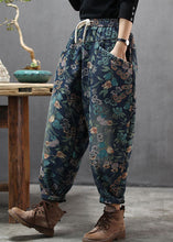 Load image into Gallery viewer, Natural Blue Cinched Print denim Pants Winter