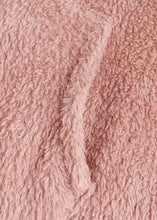 Load image into Gallery viewer, Natural Pink Hooded Print Low High Design Teddy Faux Fur Sweatshirts Fall