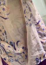 Load image into Gallery viewer, Natural pink prints linen top silhouette low high design short summer shirt