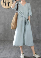 Natural v neck tunic linen dresses Fashion Ideas pink Dress summer