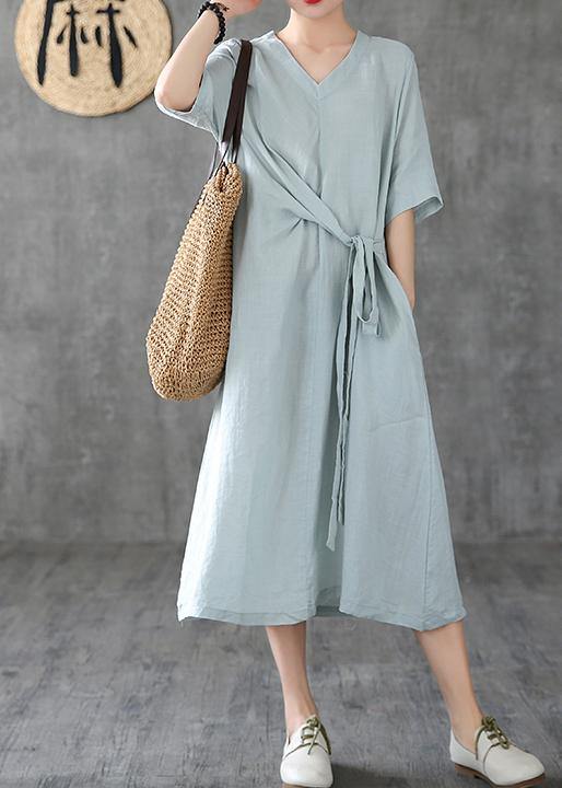 Natural v neck tunic linen dresses Fashion Ideas pink Dress summer
