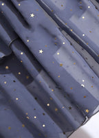 New Grey Ruffled Sequins Patchwork Tulle A Iine Skirts Summer