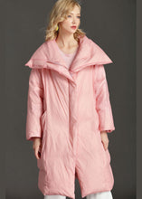 Load image into Gallery viewer, New Pink PeterPan Collar Pockets zippered Winter Duck Down Coat