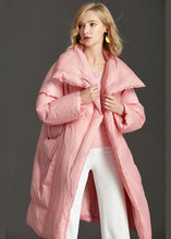 Load image into Gallery viewer, New Pink PeterPan Collar Pockets zippered Winter Duck Down Coat