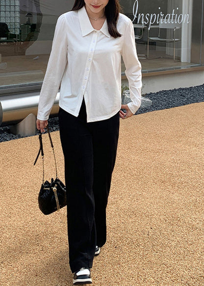 Organic Brown Oversized Draping Spandex Straight Pants Fall