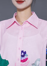 Load image into Gallery viewer, Organic Pink Animal Print Patchwork Ruffles Linen Vacation Dresses Summer