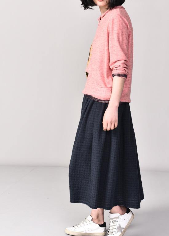 Oversized pink prints knitted t shirt fall fashion long sleeve knitwear v neck