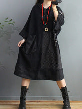 Load image into Gallery viewer, Plus Size Retro Plaid Big Pocket Hooded Dress