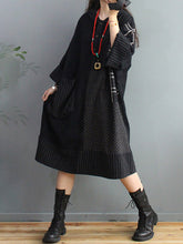 Load image into Gallery viewer, Plus Size Retro Plaid Big Pocket Hooded Dress