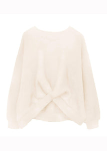 Plus Size Apricot Asymmetrical Patchwork Warm Fleece Sweatshirt Top Fall