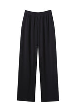 Load image into Gallery viewer, Plus Size Black Oversized Draping Spandex Wide Leg Pants Fall