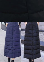 Load image into Gallery viewer, Plus Size Black Zip Up Pockets Fine Cotton Filled Skirt Winter