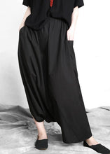 Load image into Gallery viewer, Plus Size Black asymmetrical design Elastic Waist Summer Linen Skirts