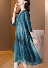 Load image into Gallery viewer, Plus Size Blue Oversized Tie Dye Silk A Line Dress Summer
